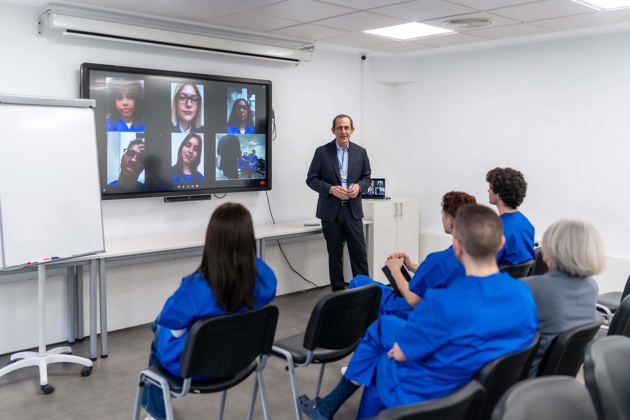 Instructor leading a career training session with participants
